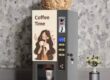 Coffee vending machine with integrated payment system and touchscree