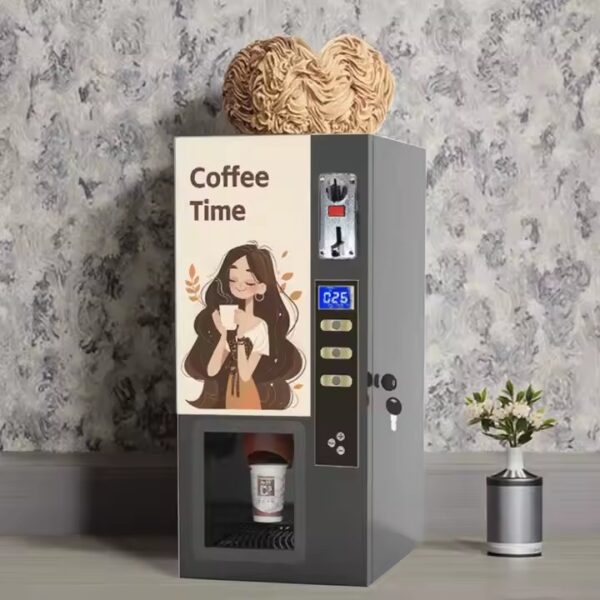 Commercial Coffee Vending Machine Featuring Advanced Payment Syste (2) Coffee vending machine with integrated payment system and touchscree