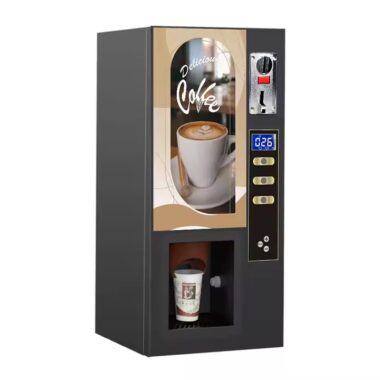 Coffee vending machine with integrated payment system and touchscree