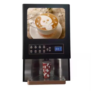 Coffee vending machine with integrated payment system and touchscree