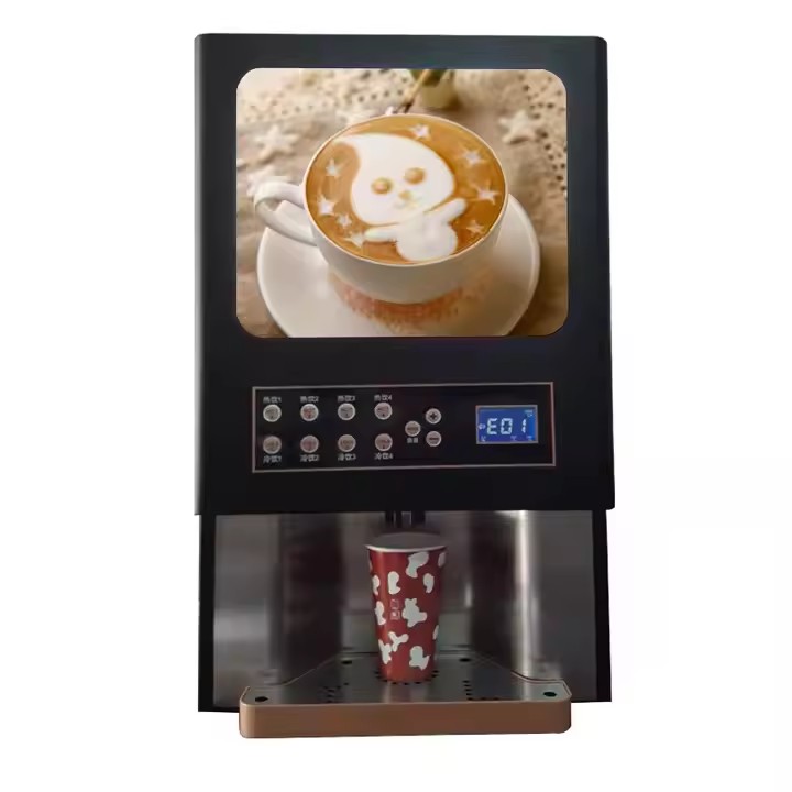 Coffee vending machine with integrated payment system and touchscree