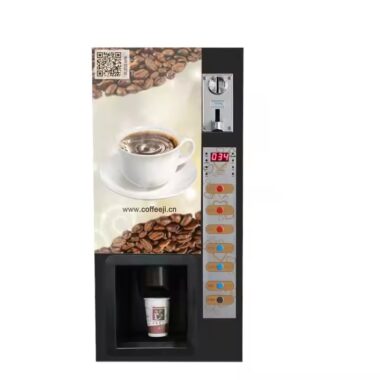 Coffee vending machine with integrated payment system and touchscree