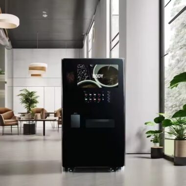Fresh ground coffee vending machine from factory with sleek design
