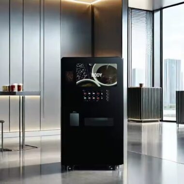 Fresh ground coffee vending machine from factory with sleek design