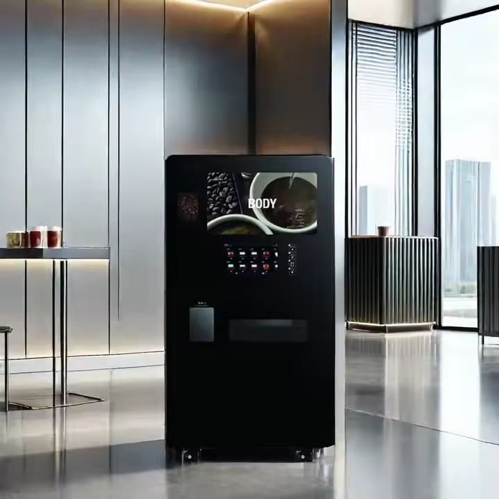 Fresh ground coffee vending machine from factory with sleek design