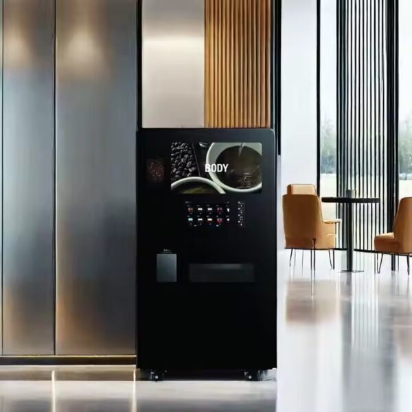 Fresh ground coffee vending machine from factory with sleek design