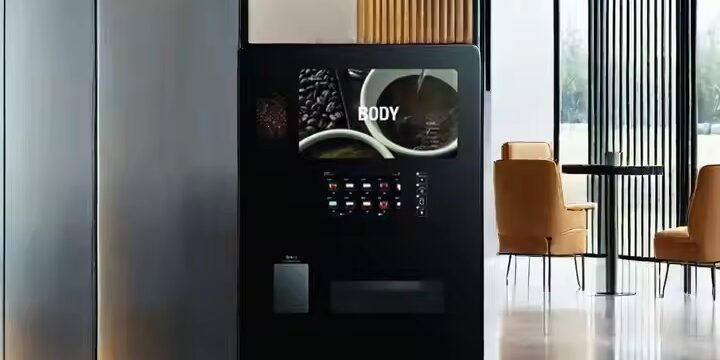Fresh ground coffee vending machine from factory with sleek design