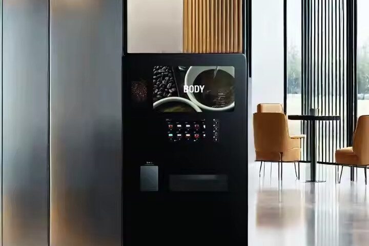Fresh ground coffee vending machine from factory with sleek design