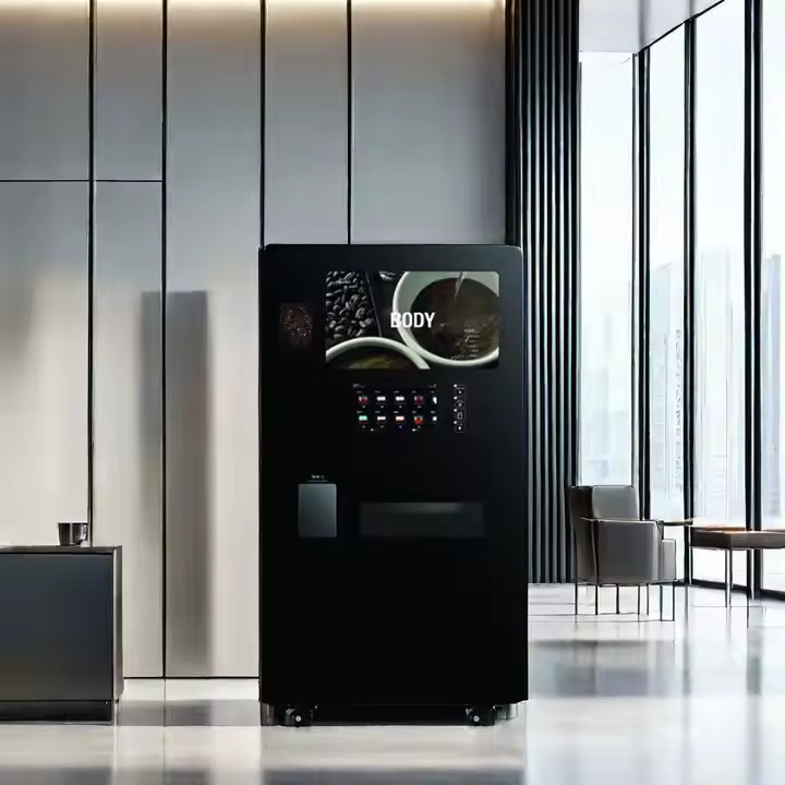 Fresh ground coffee vending machine from factory with sleek design