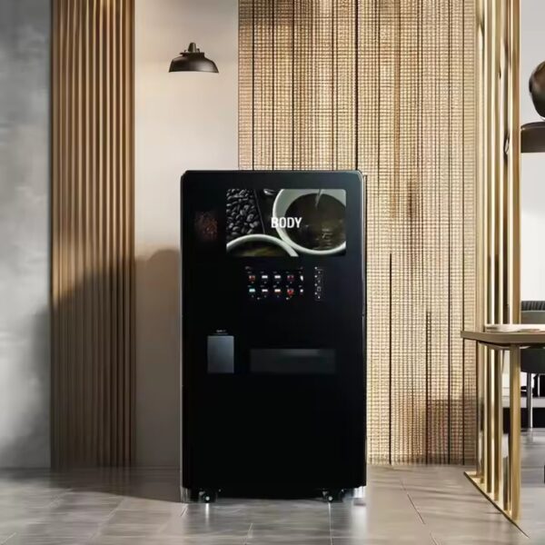 Fresh ground coffee vending machine from factory with sleek design