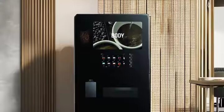 Fresh ground coffee vending machine from factory with sleek design