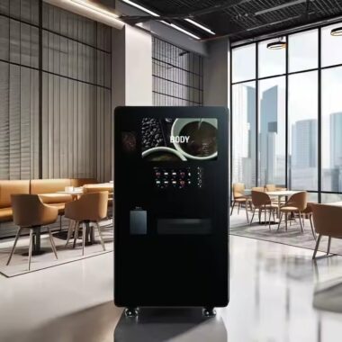 Fresh ground coffee vending machine from factory with sleek design