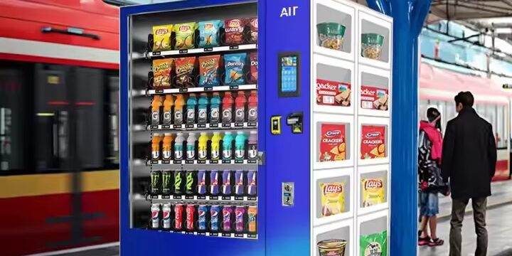 Vending machine for snacks in malls and train stations