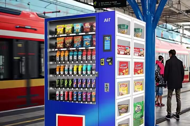 Vending machine for snacks in malls and train stations
