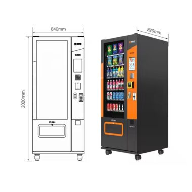 Custom professional snack vending machine front view