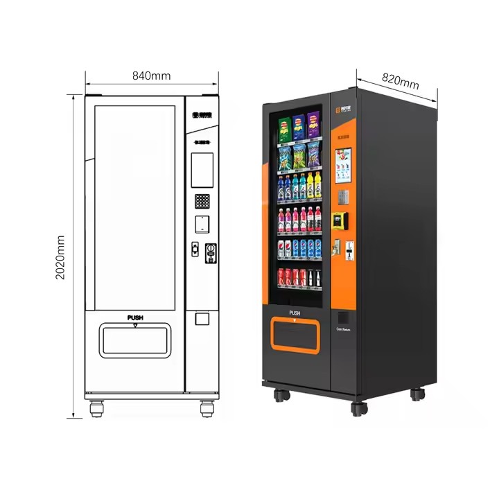 Custom professional snack vending machine front view