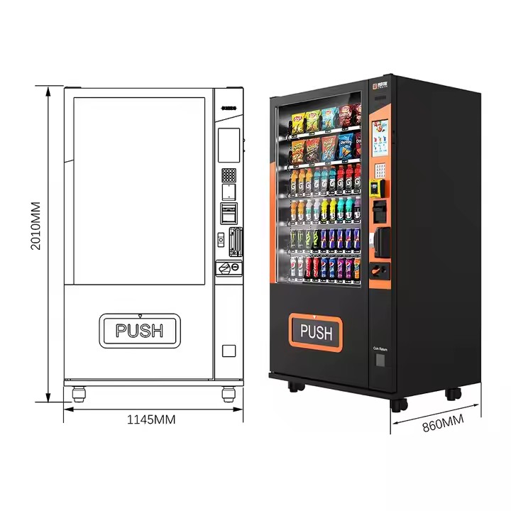 Durable snack vending machine for schools, offices, and public spaces
