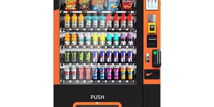 Durable snack vending machine for schools, offices, and public spaces