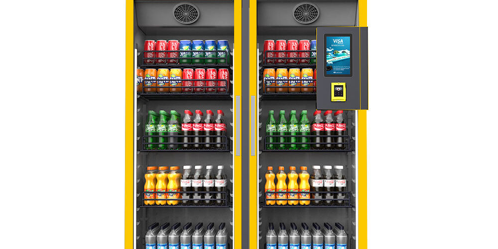 Durable snack vending machine for schools, offices, and public spaces