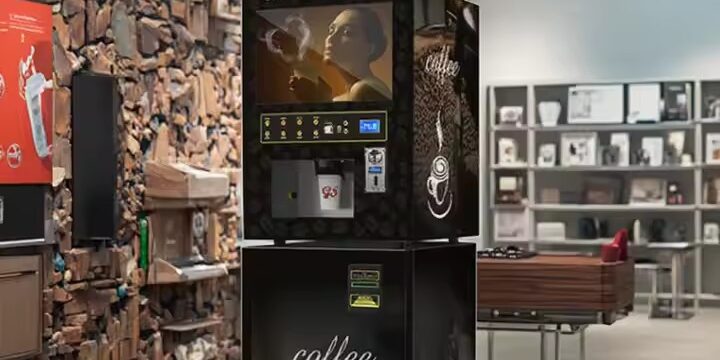 Factory direct smart instant coffee vending machine with sleek design