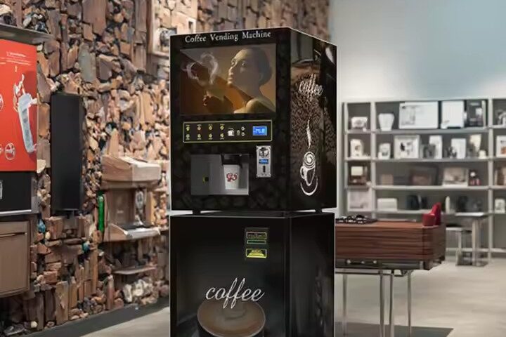 Factory direct smart instant coffee vending machine with sleek design