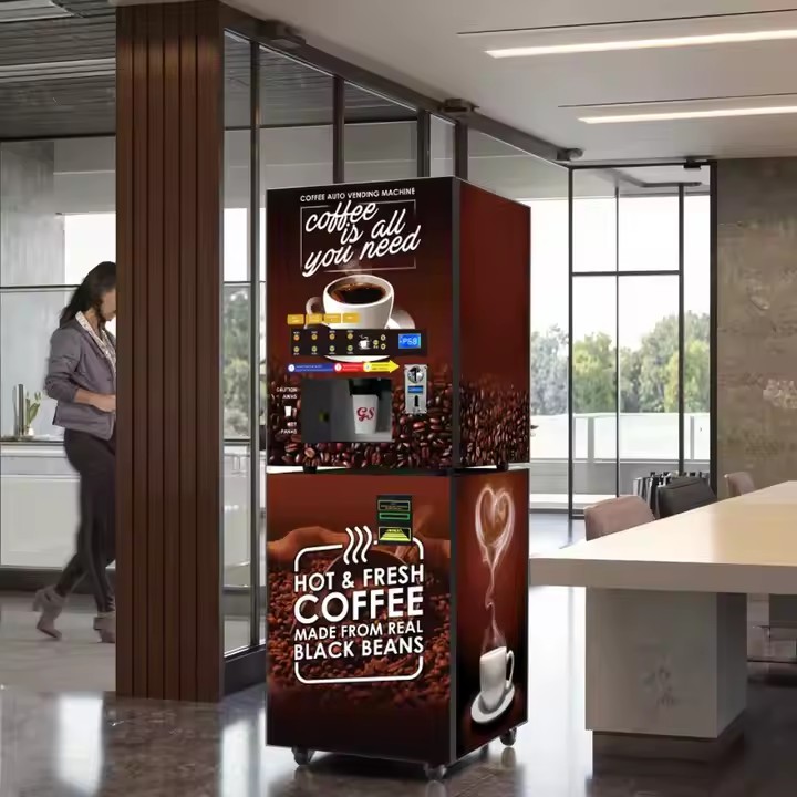 Factory direct smart instant coffee vending machine with sleek design