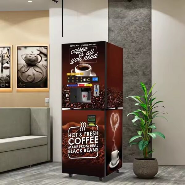 Smart Instant Coffee Vending Machine from Factory Direct Supplier (6) Factory direct smart instant coffee vending machine with sleek design