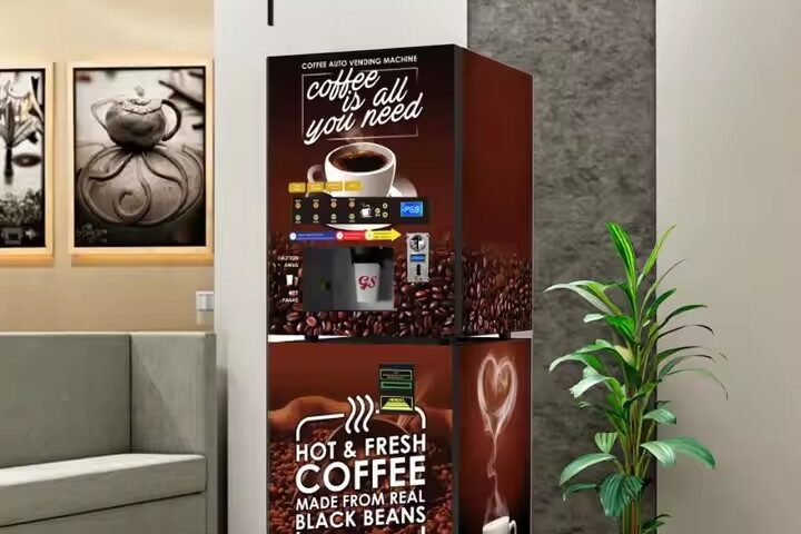 Factory direct smart instant coffee vending machine with sleek design