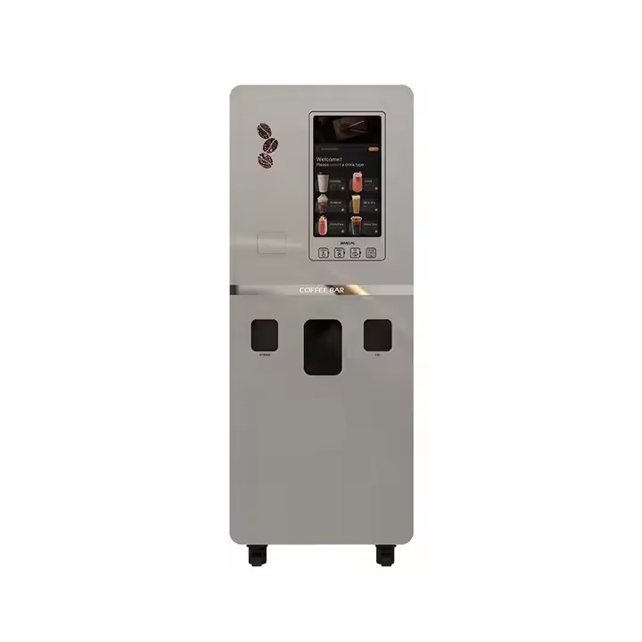 Customizable touchscreen coffee vending machine with modern design