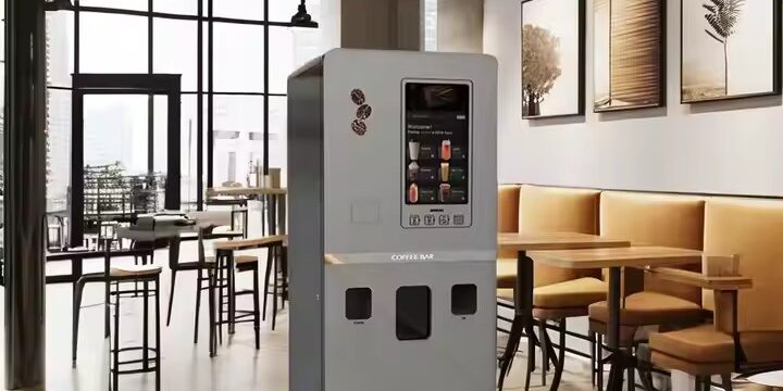 Customizable touchscreen coffee vending machine with modern design